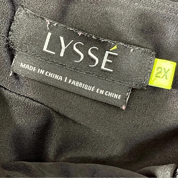 Lysse Ponte Faux Leather Trim Leggings Black Size 2X - Picture 7 of 7